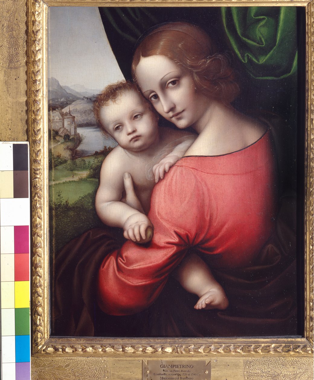 Madonna ja lapsi (Omenan neitsyt Maria), n. 1525 (öljy paneelissa) tekijältä Giovanni Pietro Rizzoli Giampietrino