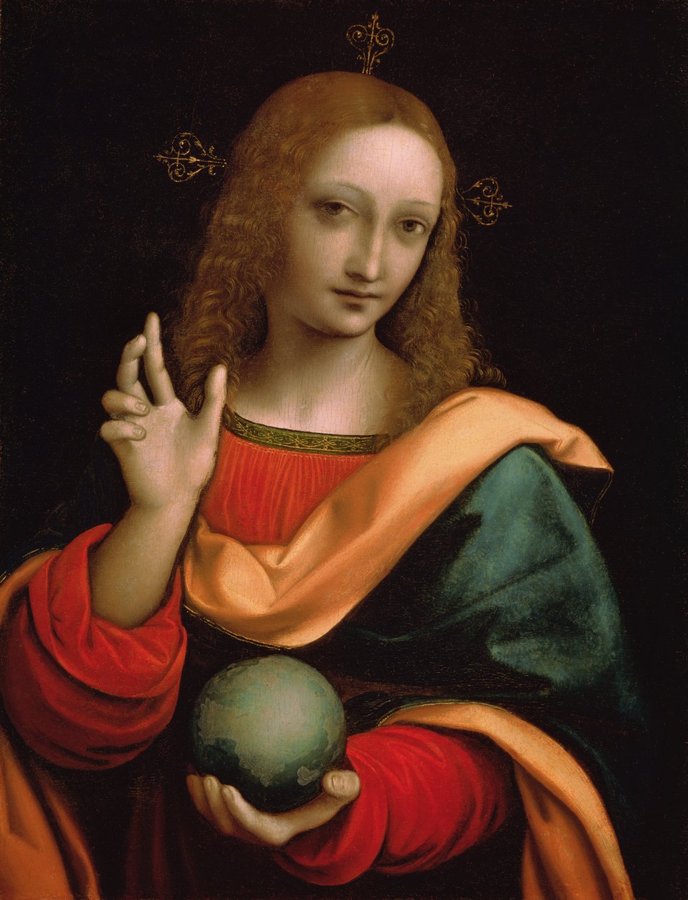 Maailman pelastaja (tempera paneelissa) tekijältä Giovanni Pietro Rizzoli Giampietrino