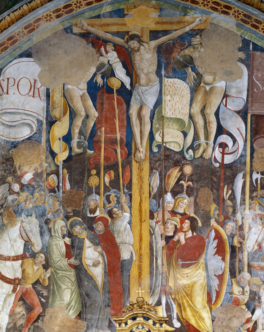 Ristiinnaulitseminen tekijältä Giovanni Pietro da Cemmo