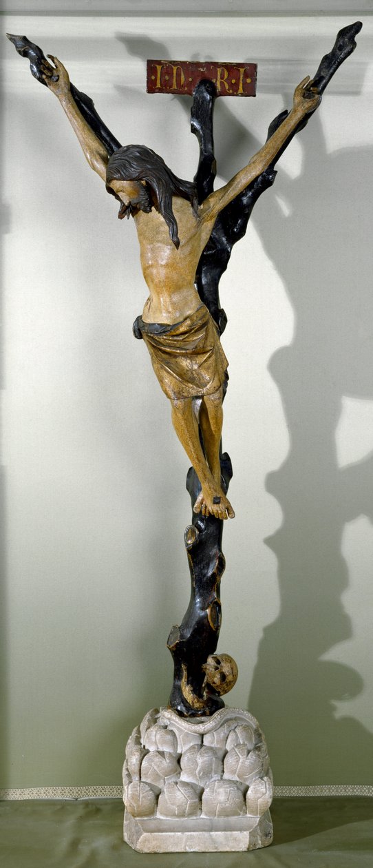 Krusifiksi, Jeesus ristillä. Puuveistos tekijältä Giovanni Pisano