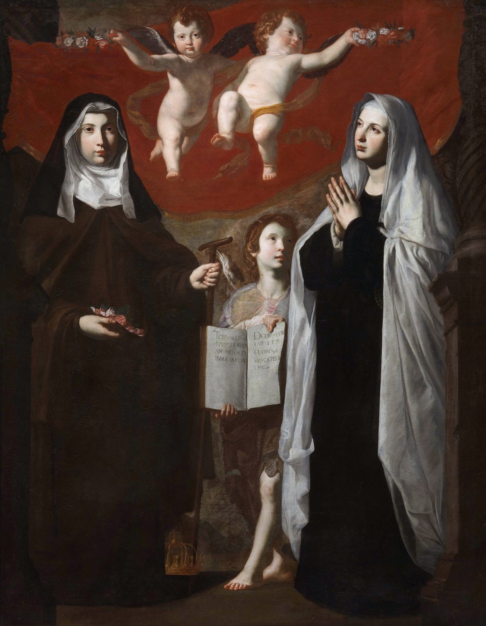 Pyhä Elisabeth Unkarilainen ja Pyhä Frances Roomalainen, 1634 tekijältä Giovanni Ricca