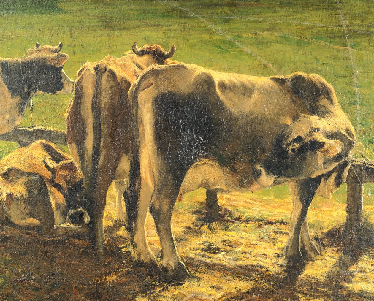 Paalussa, kirjoittanut Giovanni Segantini (1858-1899), öljy kankaalle tekijältä Giovanni Segantini