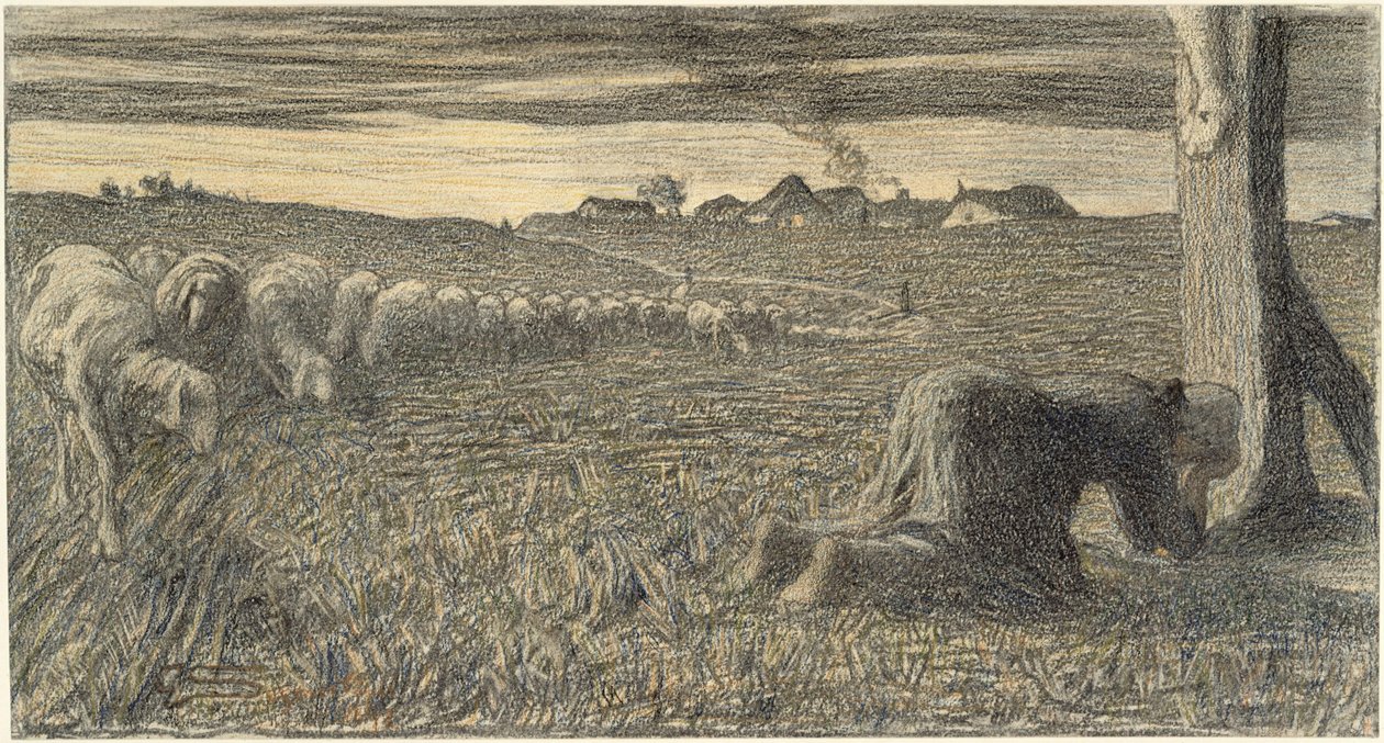 Rukous ristin äärellä tekijältä Giovanni Segantini