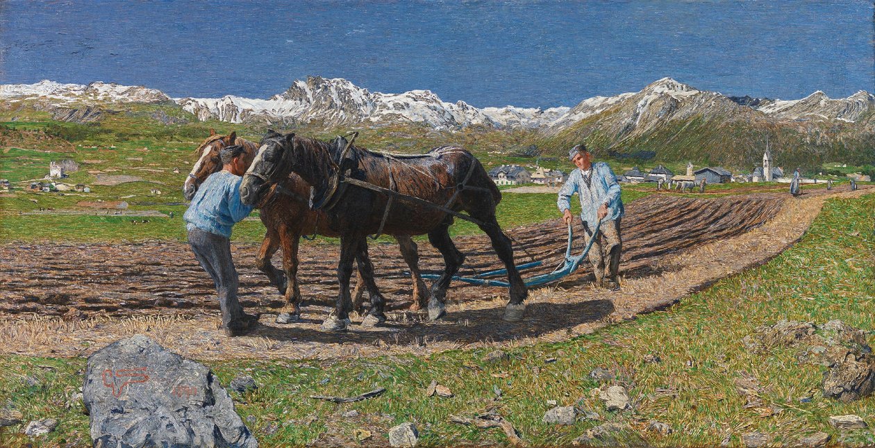 Kyntö tekijältä Giovanni Segantini