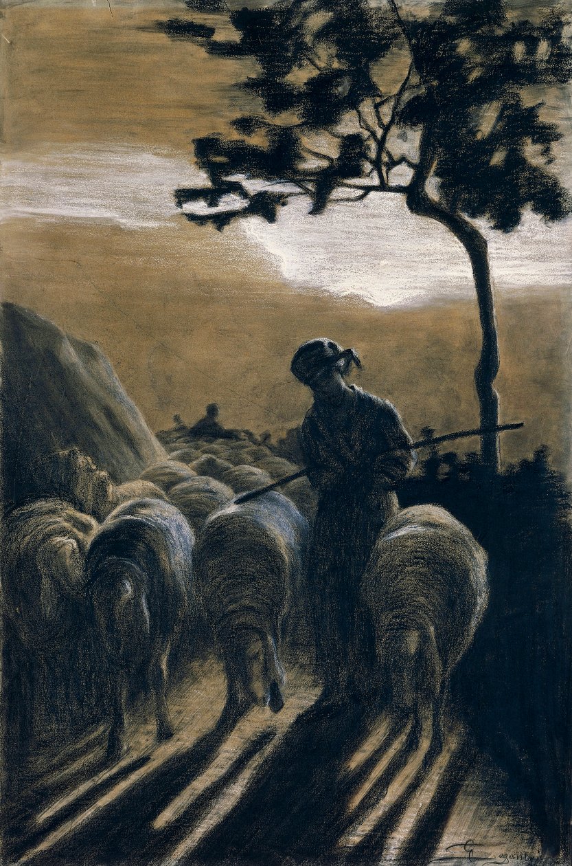 Giovanni Segantinin (1858-1899) parvi tiellä tekijältä Giovanni Segantini
