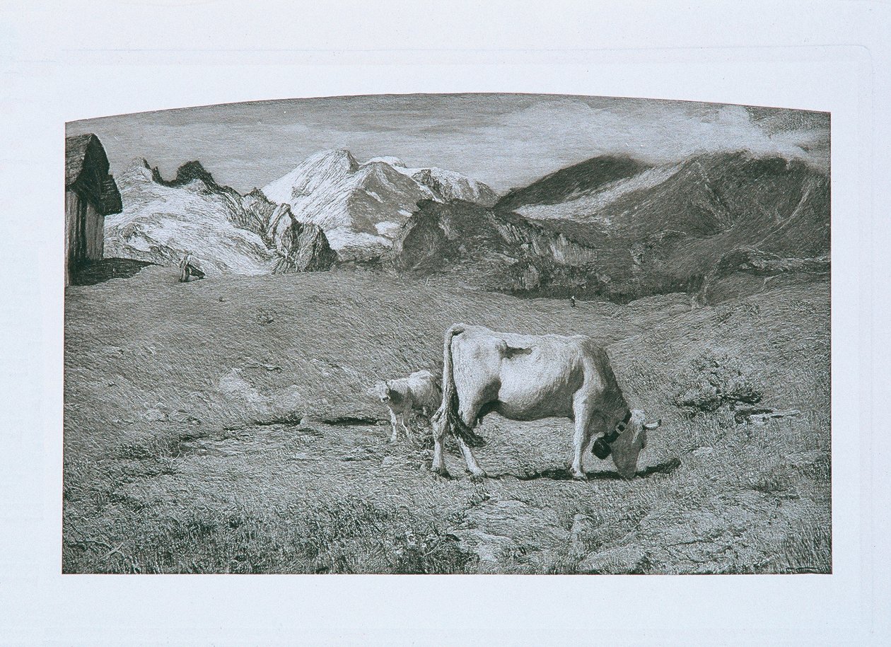 kevät laitumella tekijältä Giovanni Segantini