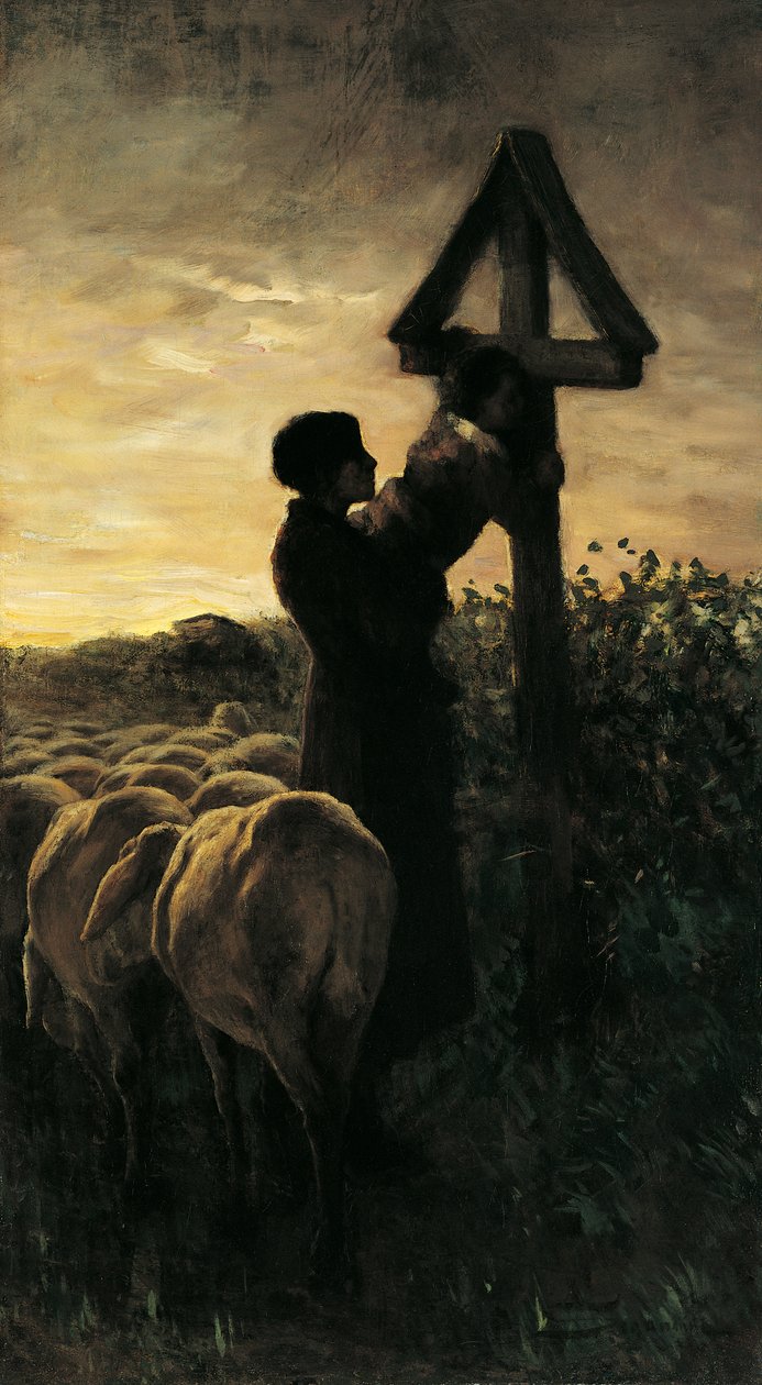 Kiss Cross, kirjoittanut Giovanni Segantini (1858-1899) tekijältä Giovanni Segantini