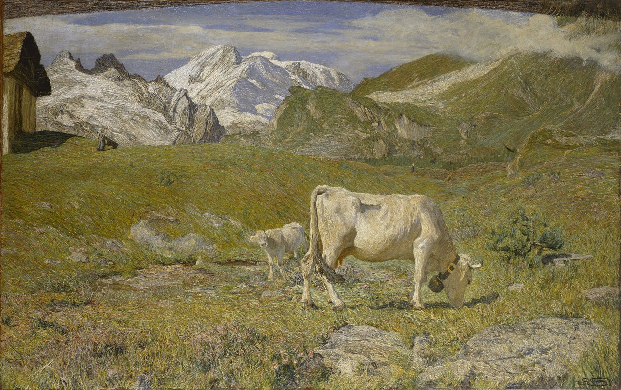 Spring Pastures Spring Pastures, 1896. tekijältä Giovanni Segantini