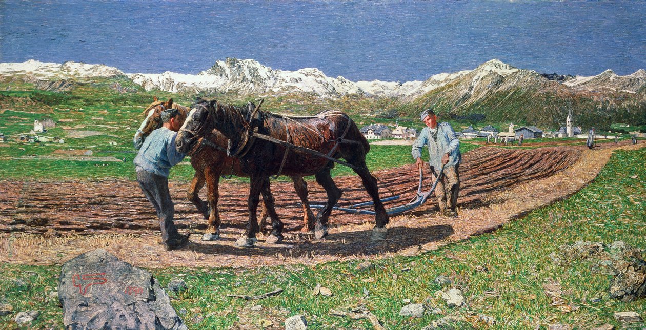 Kyntö tekijältä Giovanni Segantini