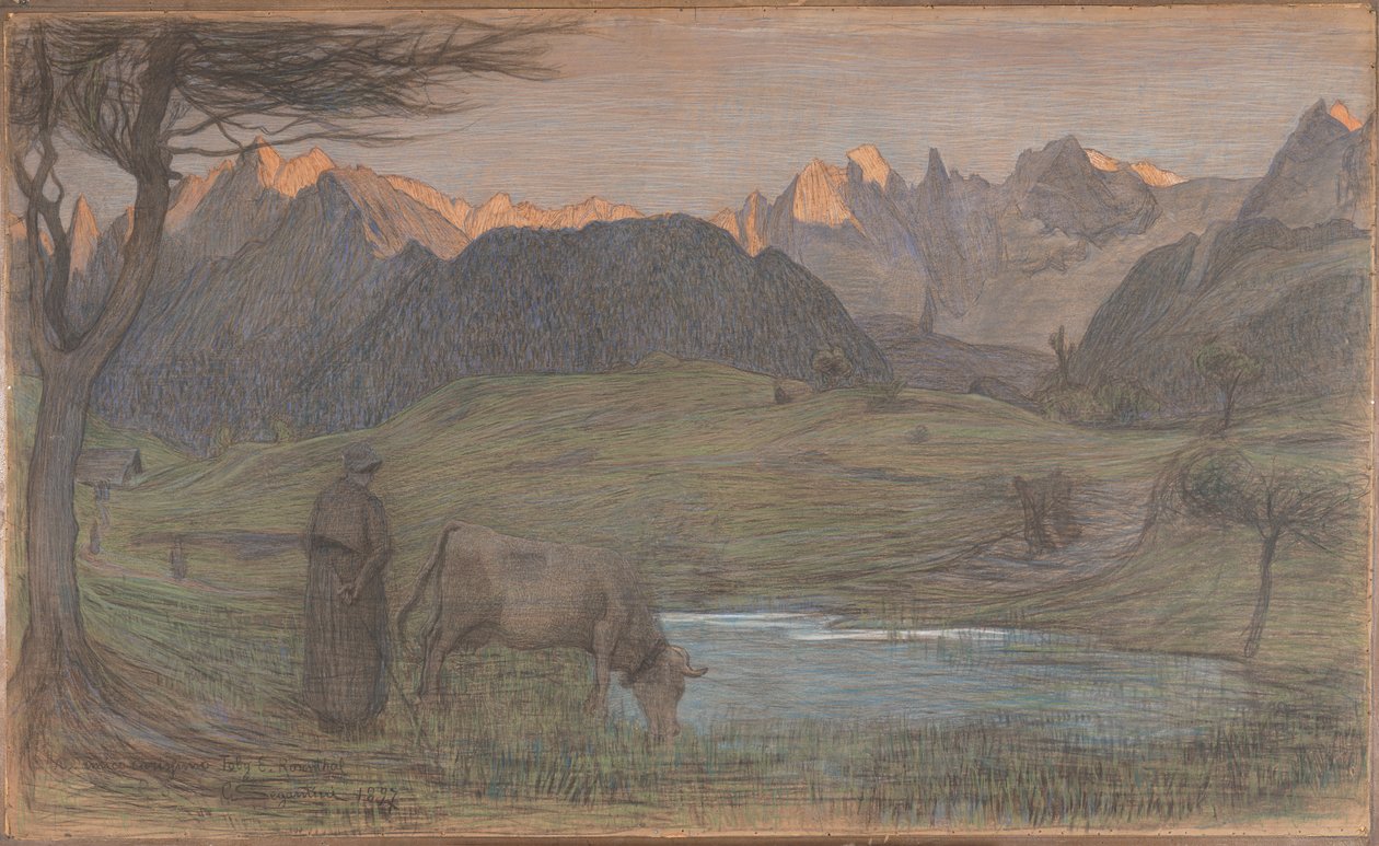 Opinnäytetyö "La Vita" tekijältä Giovanni Segantini