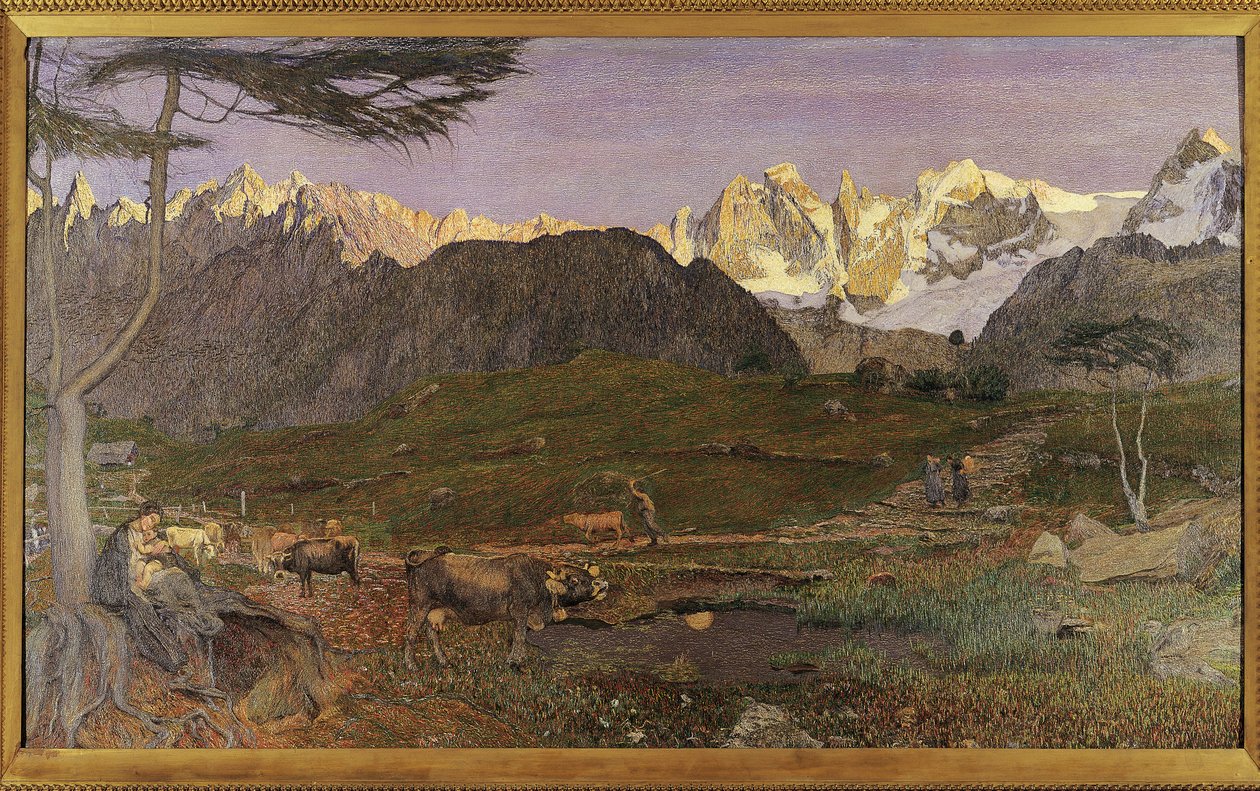 Sveitsi, Saint Moritz, Alppien Triptyykkielämä tekijältä Giovanni Segantini