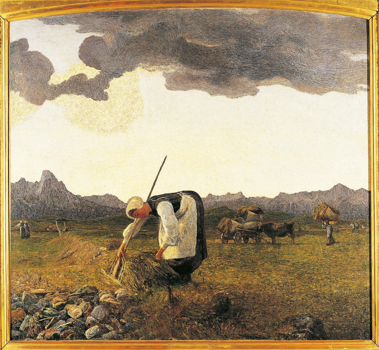 Sveitsi, Saint Moritz, Heinäsato tekijältä Giovanni Segantini