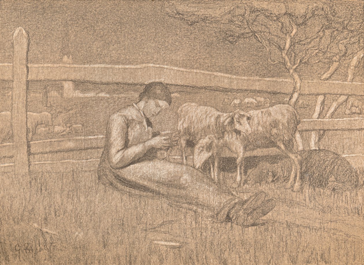 Paimentar, vuodelta 1888 tekijältä Giovanni Segantini