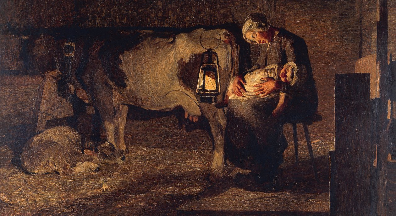 Kaksi äitiä tekijältä Giovanni Segantini