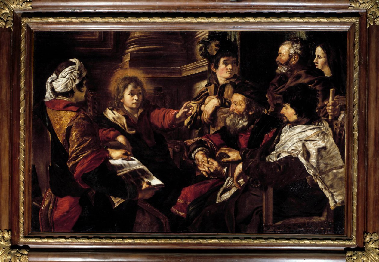 Giovanni Serodinen (1600-1630) Kristus ja lääkärit maalaus 1600-luvun su. 1,45x2,24 m Pariisi, Musee du Louvre tekijältä Giovanni Serodine