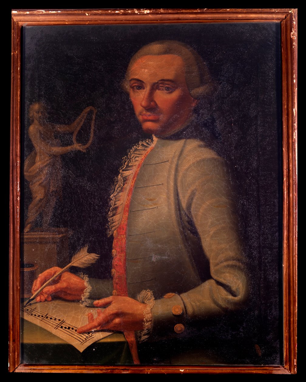 Itävaltalaisen säveltäjän ja harpisti Christian Joseph Lidartin (1730-1793) muotokuva Giovanni Stellan maalaus. 1700-luvulla. Bologna, Civic Museum Bibliografinen museo tekijältä Giovanni Stella