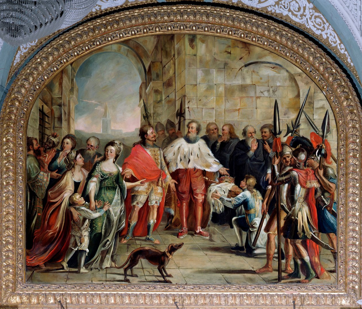 Genovan dogi Leonardo Montaldo vapauttaa Kyproksen James I:n vuonna 1383 (maalaus tekijältä Giovanni and Tagliafichi Emanuele David