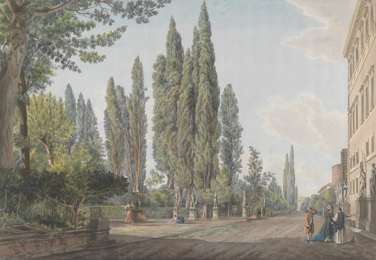 Villa Montalto Negroni, n. 1780. Tekijät: Giovanni Volpato, Louis Ducros. tekijältä Giovanni Volpato, Louis Ducros