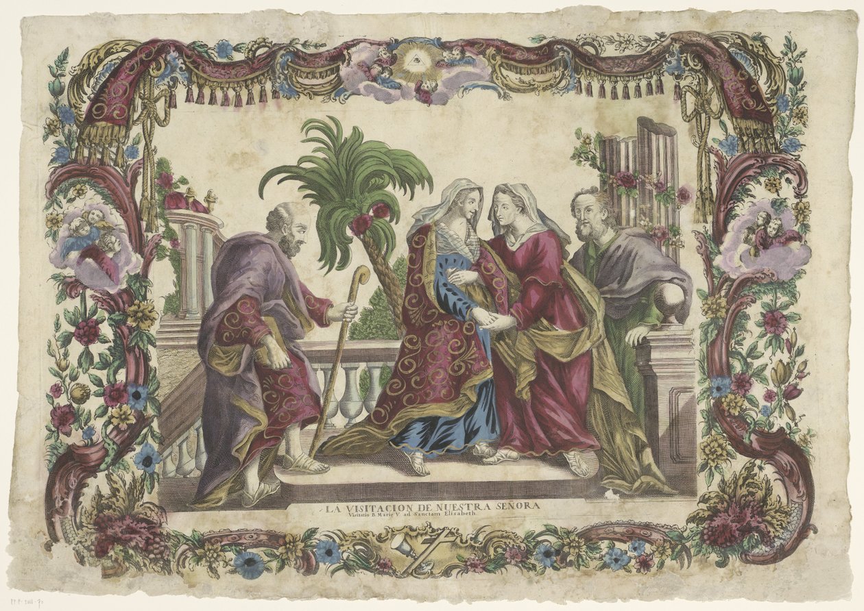 Vierailu La visitacion de nuestra señora / B. Marie V:n vierailu St. Elisabethin luo (sarjan nimi) tekijältä Giovanni Volpato