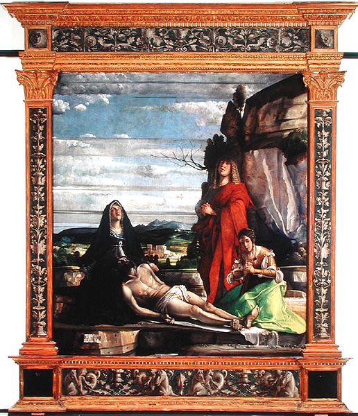 The Deposition, n. 1490-1537 (tempera paneelissa) tekijältä Giovanni c.1465 153537 Buonconsiglio