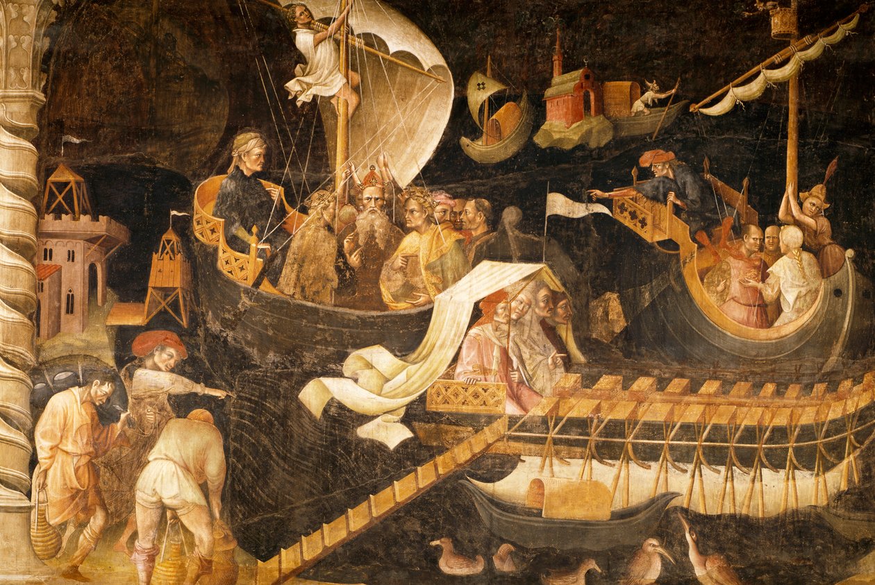 Magin lähtö, kohtaus Journey of Magi -syklistä, n. 1420 (fresko) tekijältä Giovanni da Modena