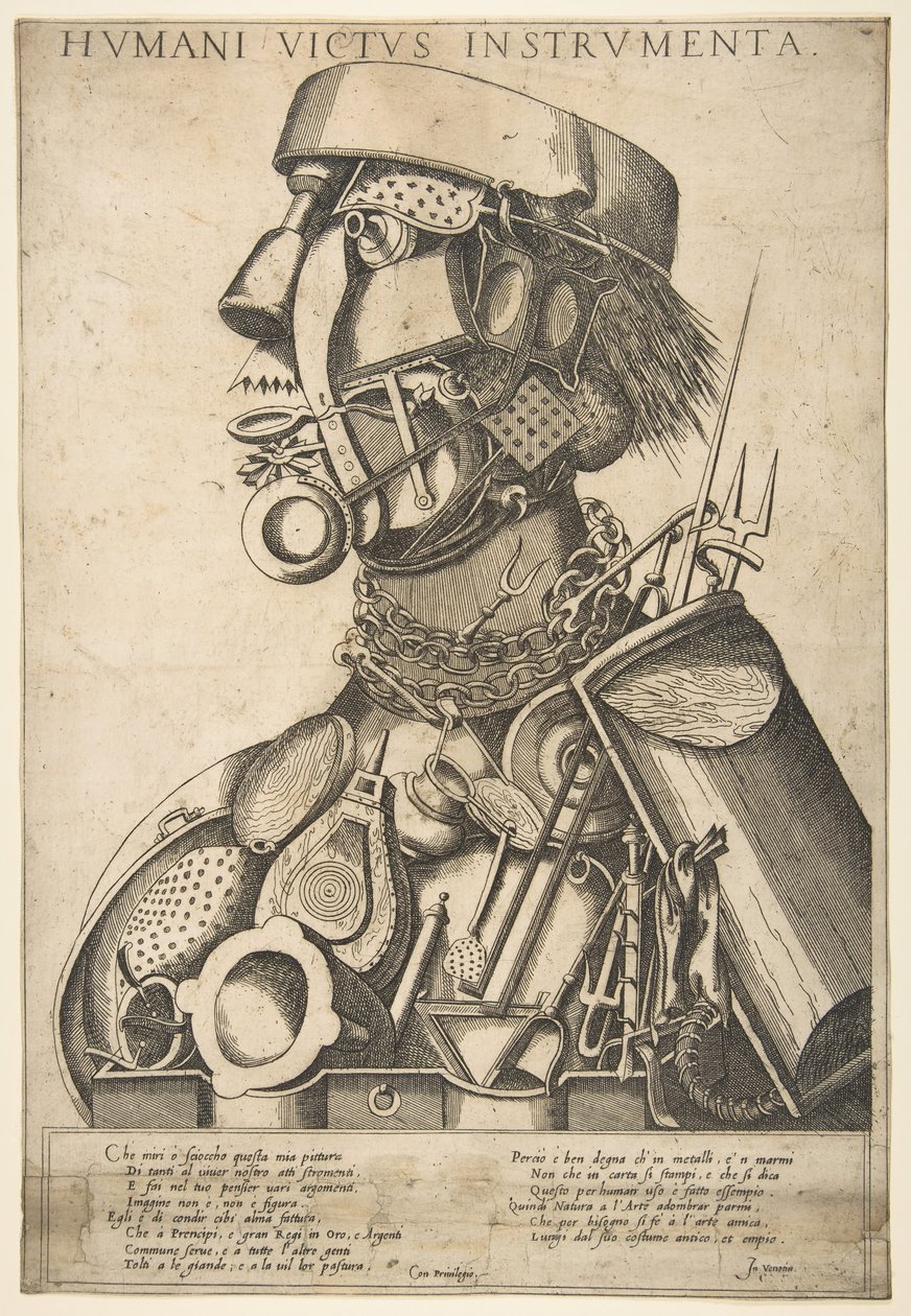 Els instruments de subsistència humana Humani Victus Instrumenta: cuinar, després de 1569. finlandès tekijältä Giovanni da Monte Cremasco