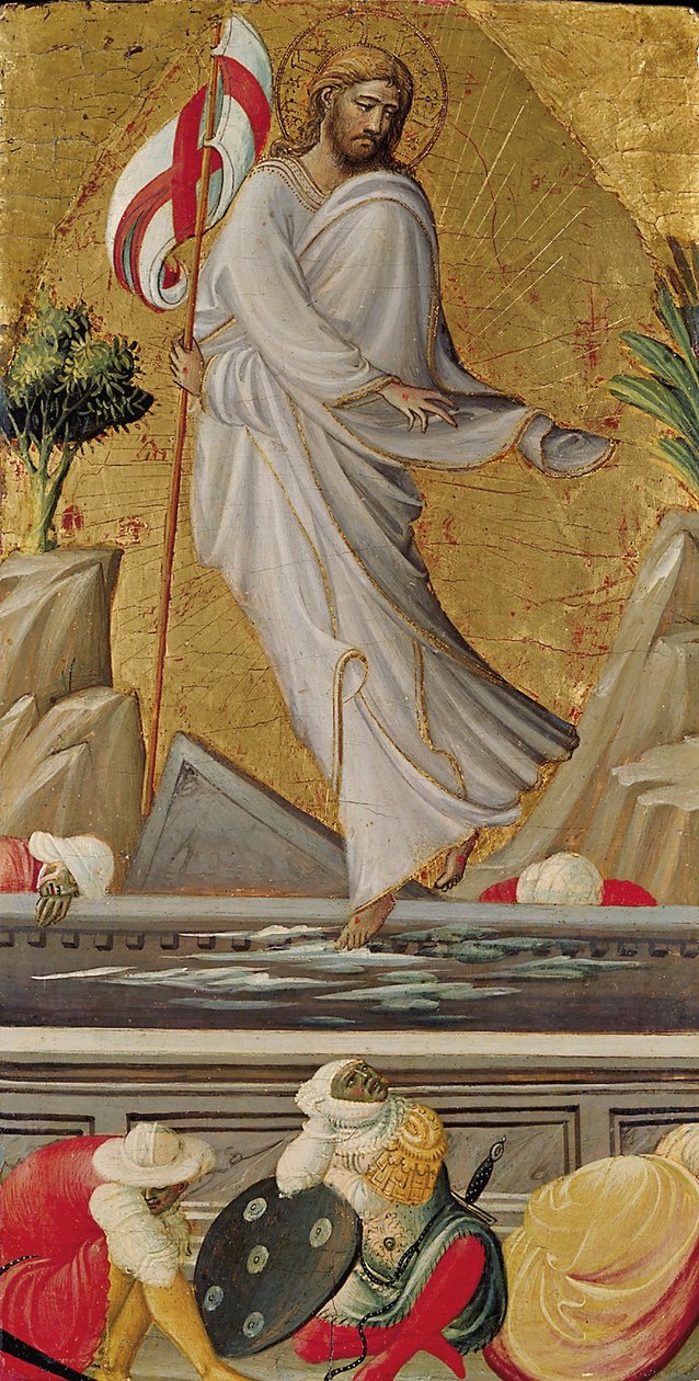 Kristuksen ylösnousemus (tempera paneelissa) tekijältä Giovanni dal Ponte