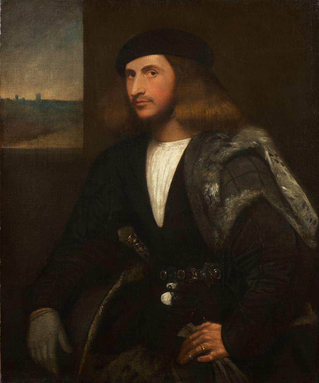 Venetsialaisen aatelismiehen muotokuva (öljy kankaalle) tekijältä Giovanni de Busi Cariani