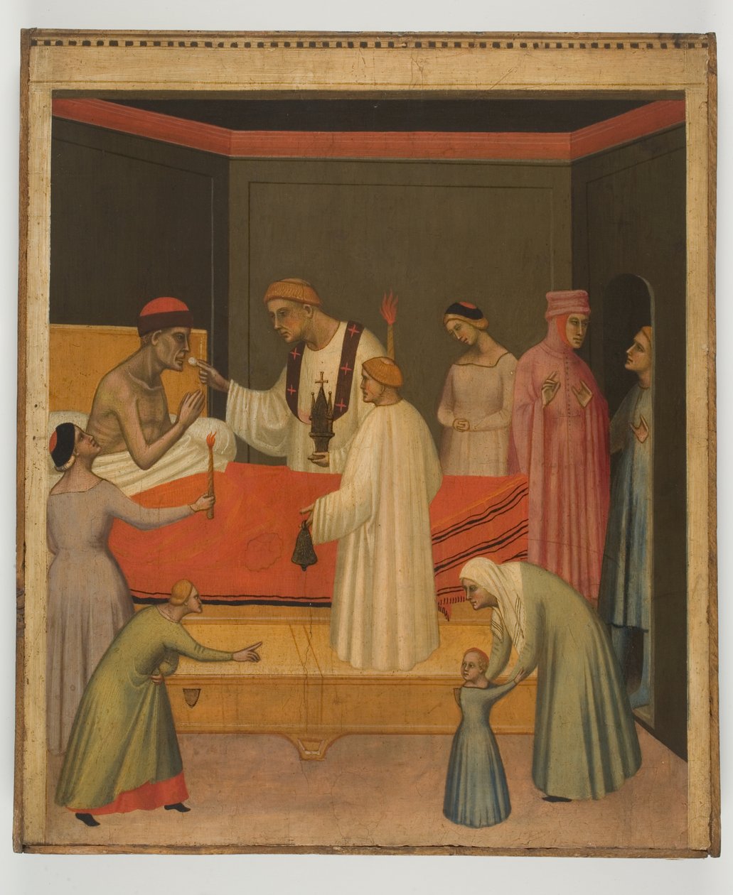 Sairaiden ehtoollinen, n. 1360 (tempera paneelissa) tekijältä Giovanni del Biondo dal Casentino