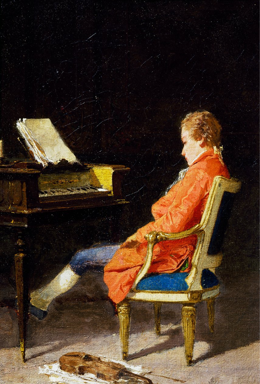 Muotokuva Wolfgang Amadeus Mozartista (1756-1791) tekijältä Giovanni del Re