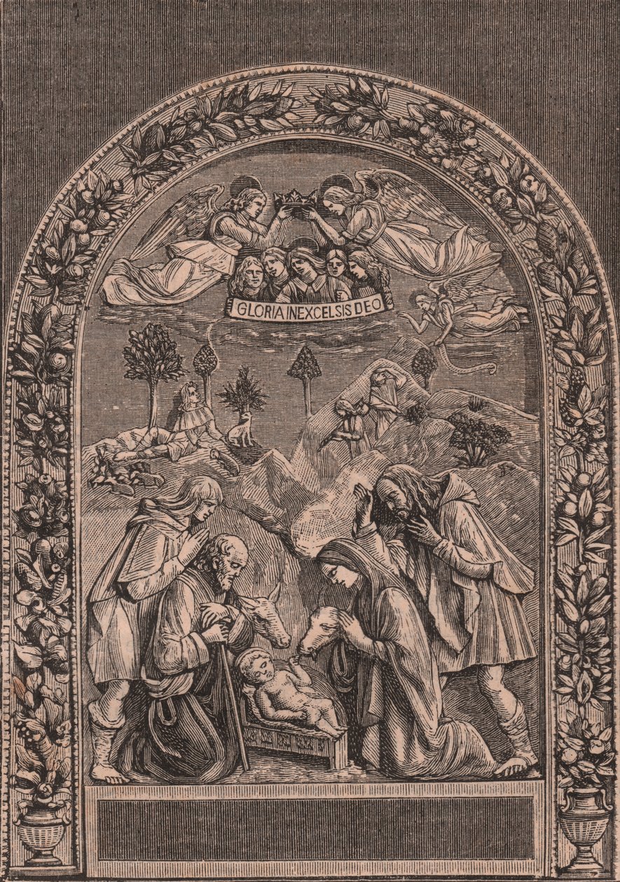 Giovanni della Robbian (1469-1529 tai 1530) syntymäjuhla, Pinacoteca di Citta di Castello, Umbria, Italia, puupiirros Le cento citta d