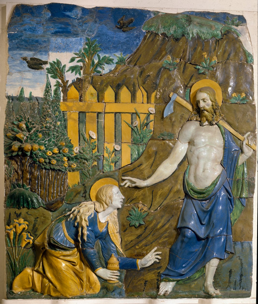 Noli Me Tangere -keramiikka, Giovanni della Robbia (1469-1529) Firenze, Bargellon kansallismuseo tekijältä Giovanni della Robbia