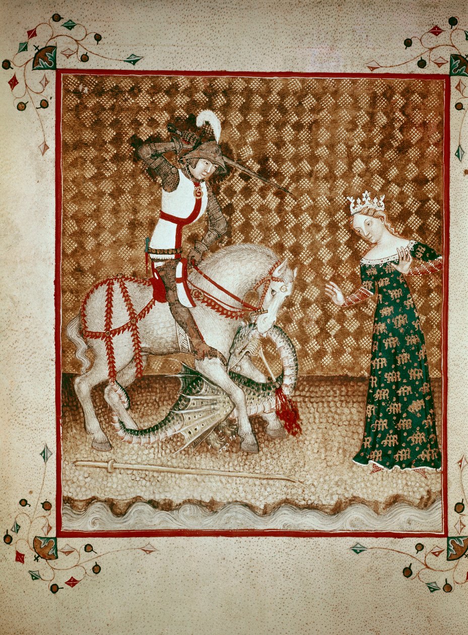 Pyhä Yrjö tappaa lohikäärmeen tekijältä Giovanni di Benedetto da Como