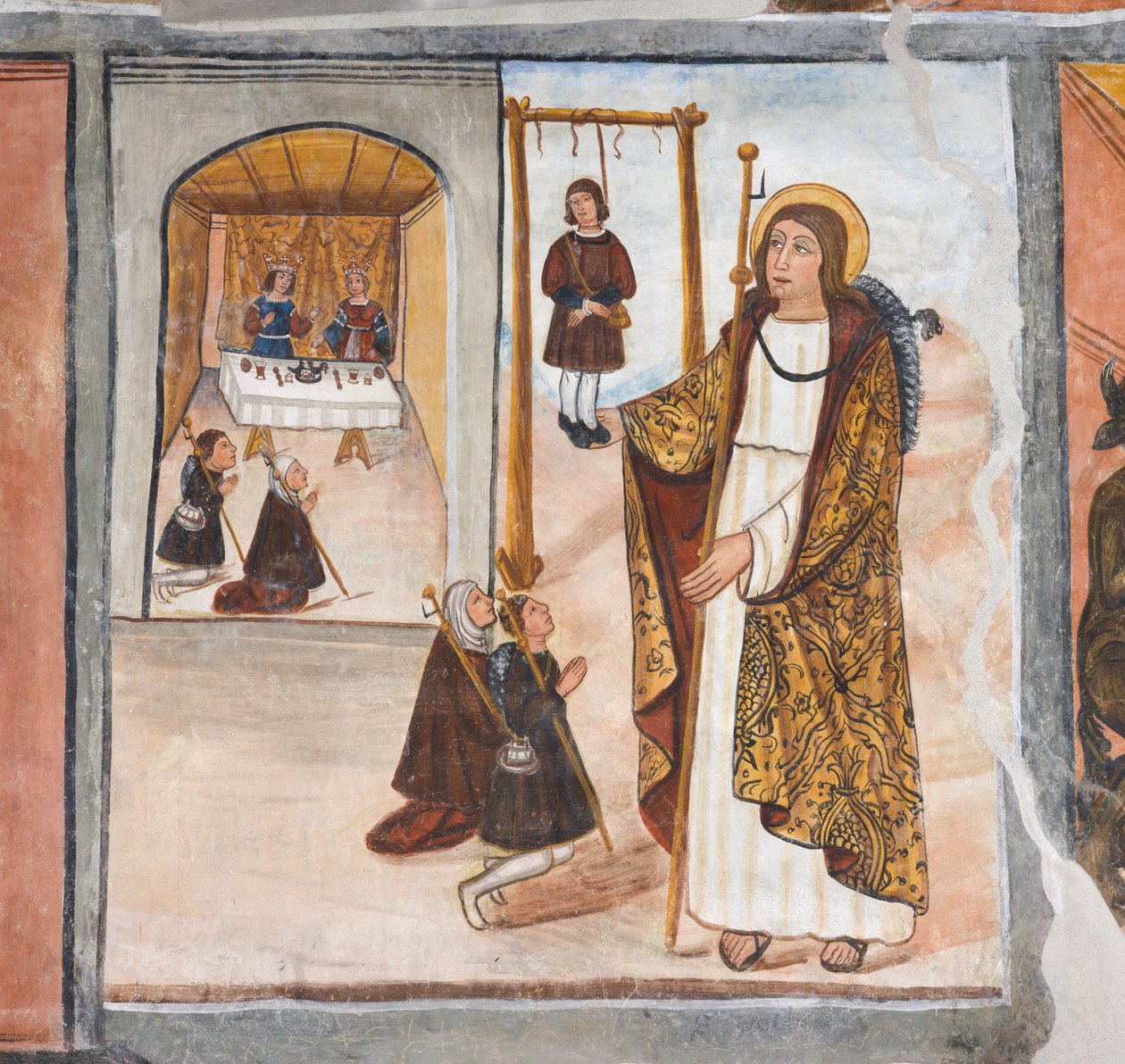 Pyhän Jaakobin ihme Santo Domingo de la Calzadassa tekijältä Giovanni di Cherasco Botoneri