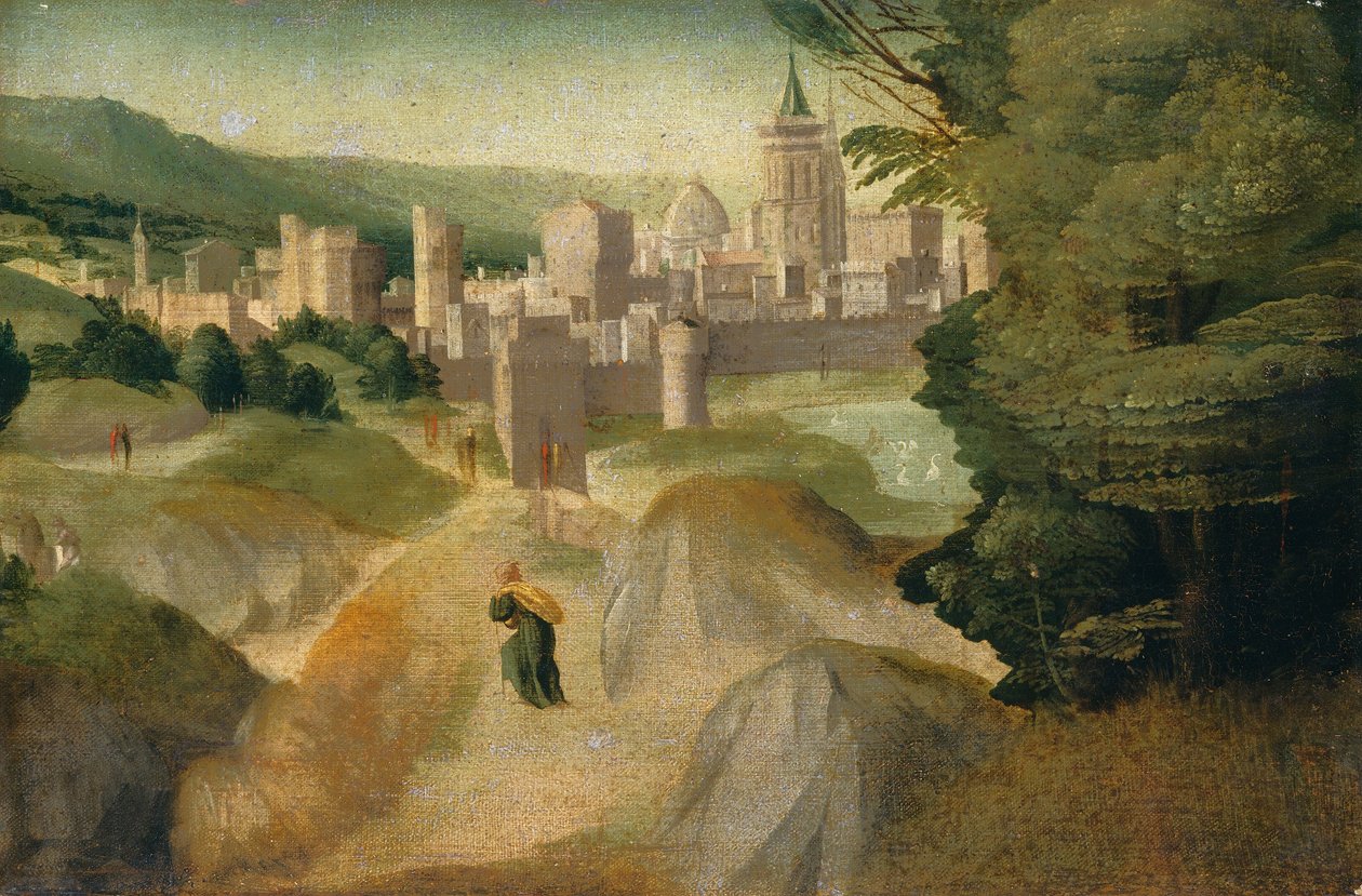 Kohtauksia legendasta, luultavasti c. 15151520. tekijältä Giovanni di Lorenzo Larciani