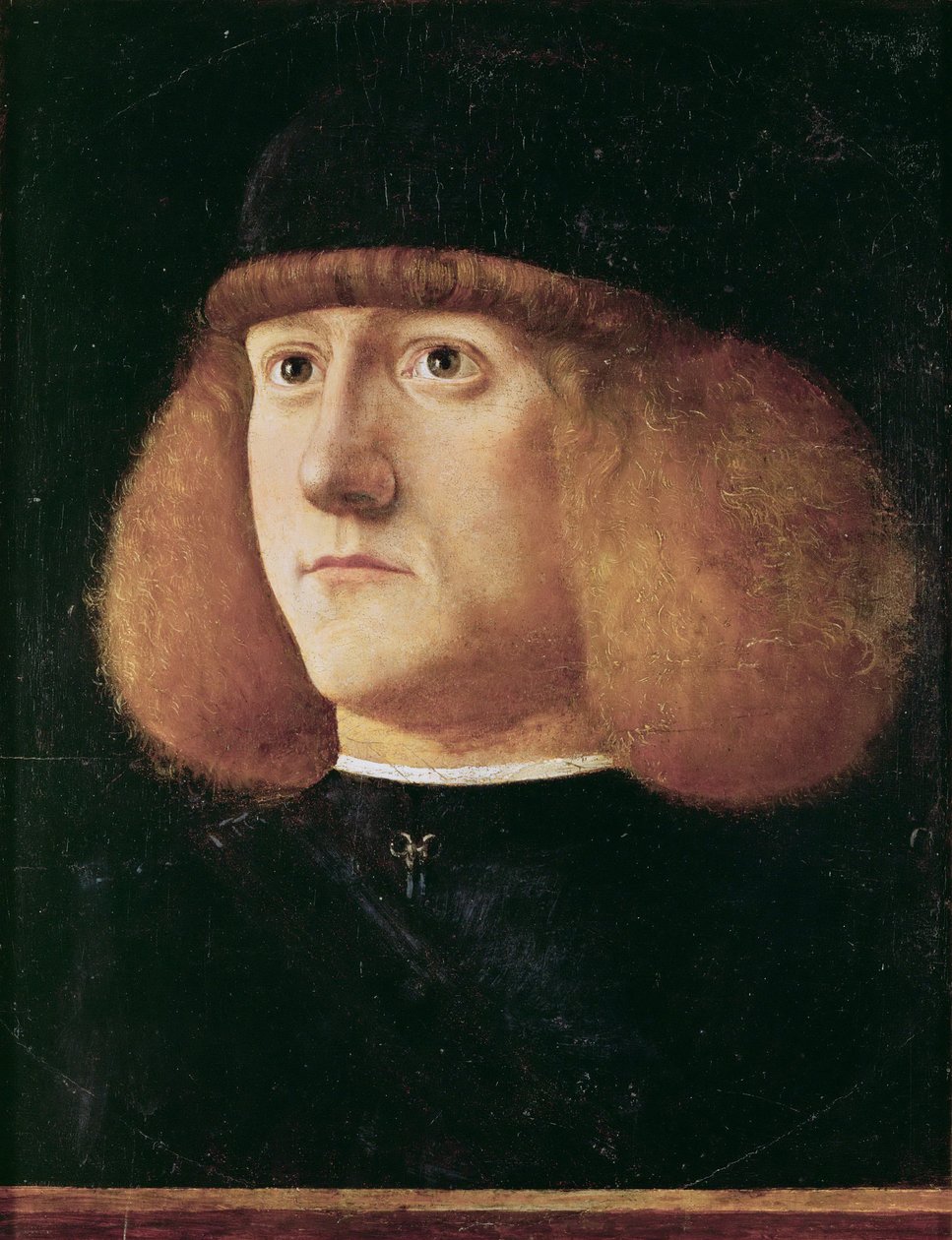 Renessanssi : Nuoren miehen muotokuva Mansuetista, Giovanni di Niccolo (n. 1465-1527), n. 1500. Öljy puulle, 29,7x22,3. Taidehistoriallinen museo, Vienne tekijältä Giovanni di Niccolo Mansueti