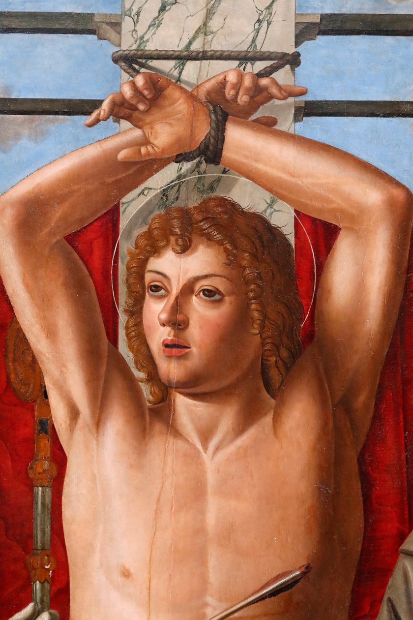 Sain Sebastian sekä Saints Liberalis, Gregory, Francis ja Roch tekijältä Giovanni di Niccolo Mansueti