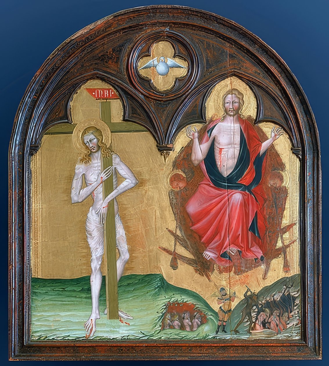 Kärsivä ja voittoisa Kristus tekijältä Giovanni di Paolo