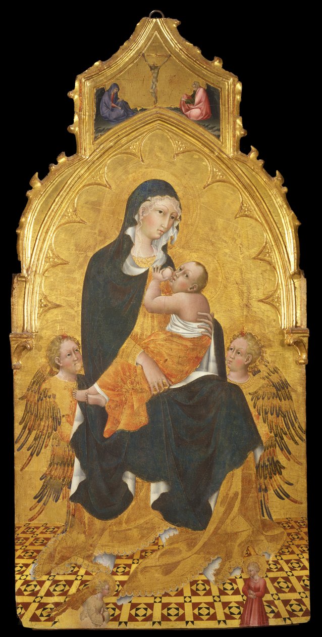 Madonna lapsen ja enkelien kanssa. Ilmoitus, n. 1440 tekijältä Giovanni di Paolo