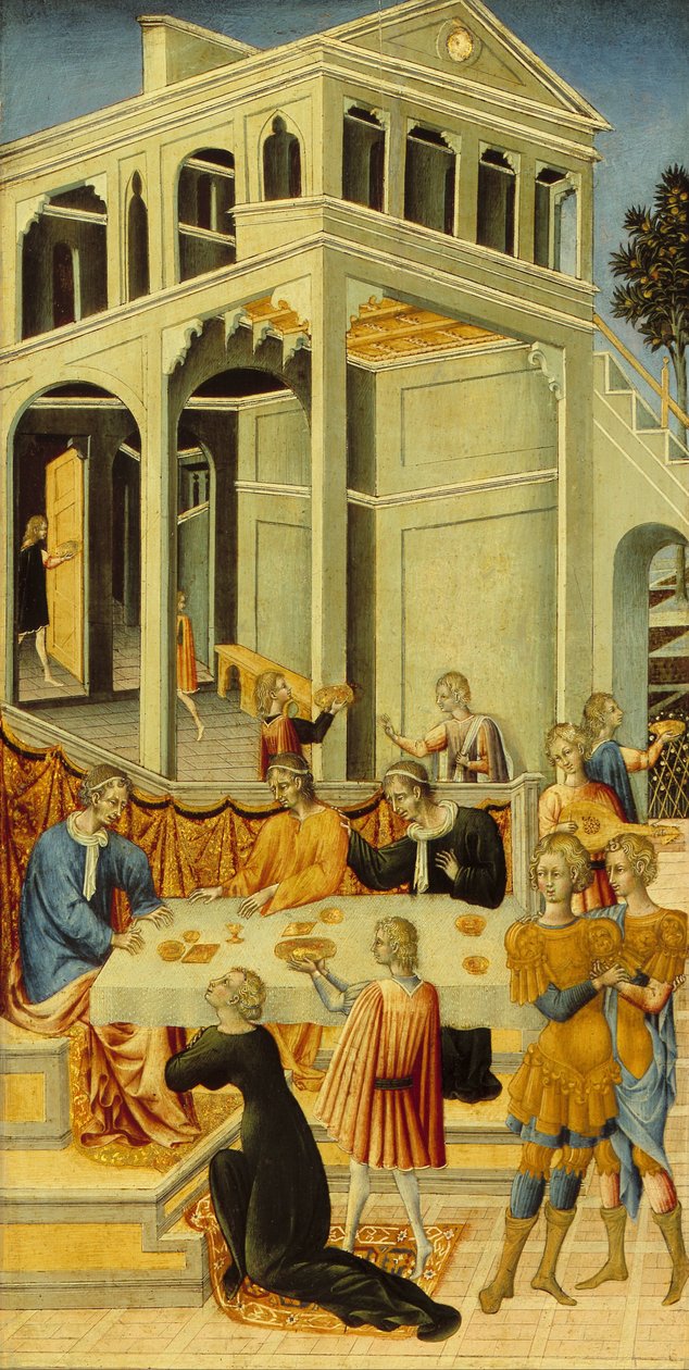 Salome pyytää Herodekselta Johannes Kastajan pään tekijältä Giovanni di Paolo