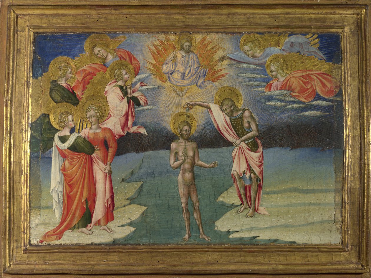 Kristuksen kaste Predella -paneeli, 1454 tekijältä Giovanni di Paolo