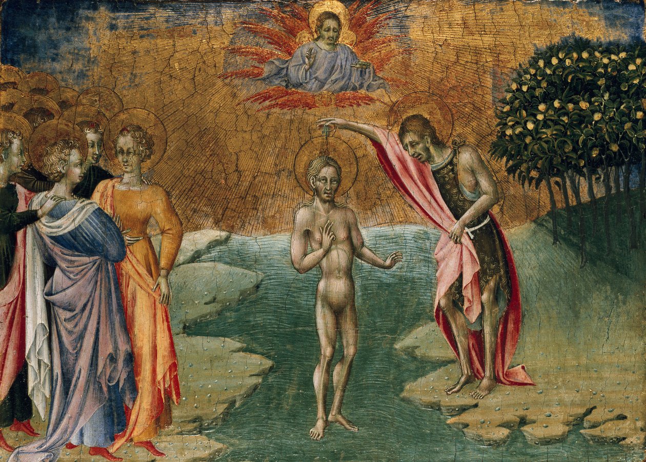 Kristuksen kaste, 1460 tekijältä Giovanni di Paolo