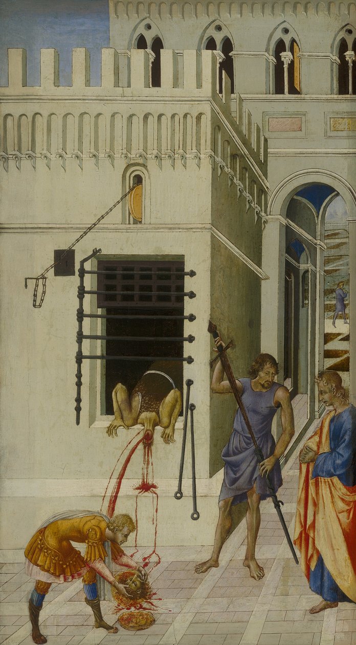 Pyhän Johannes Kastajan pään mestaus tekijältä Giovanni di Paolo