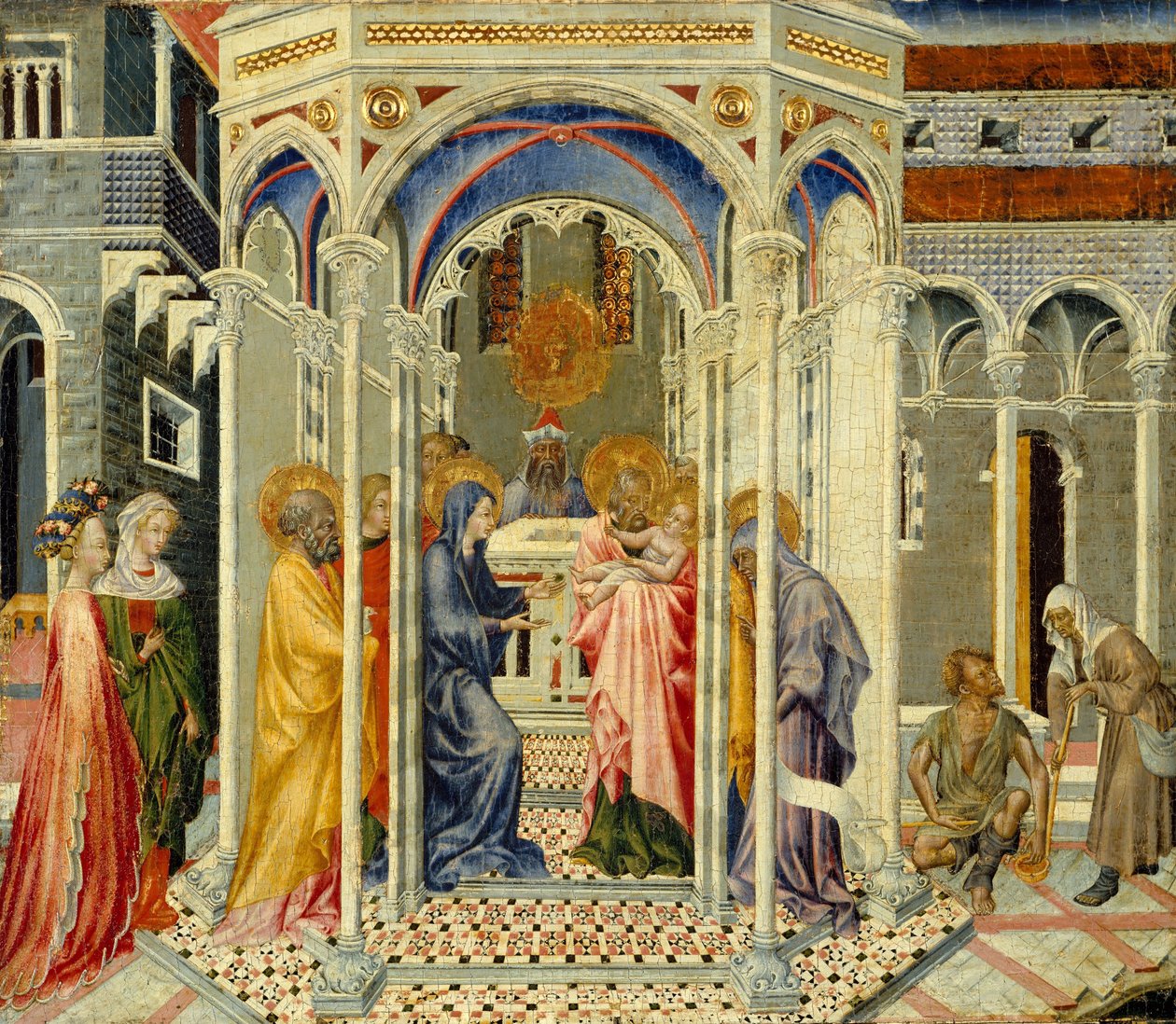 Kristuksen esittely temppelissä, n. 1435 tekijältä Giovanni di Paolo di Grazia