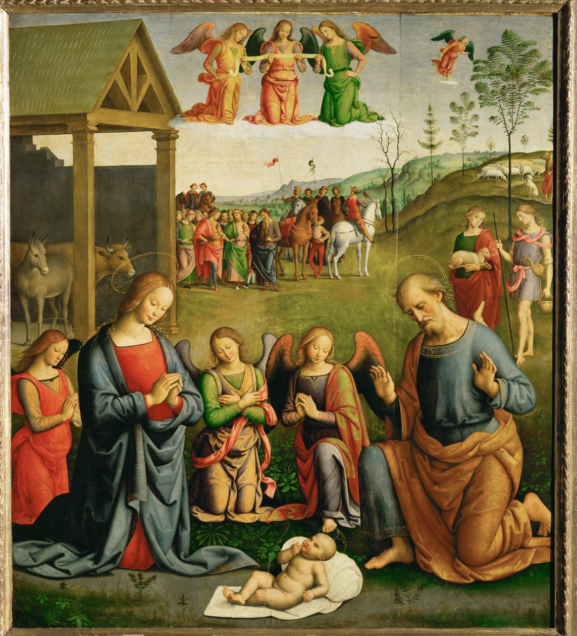 Nativity ... tekijältä Giovanni di Pietro (c.1450 1529) (studio of)