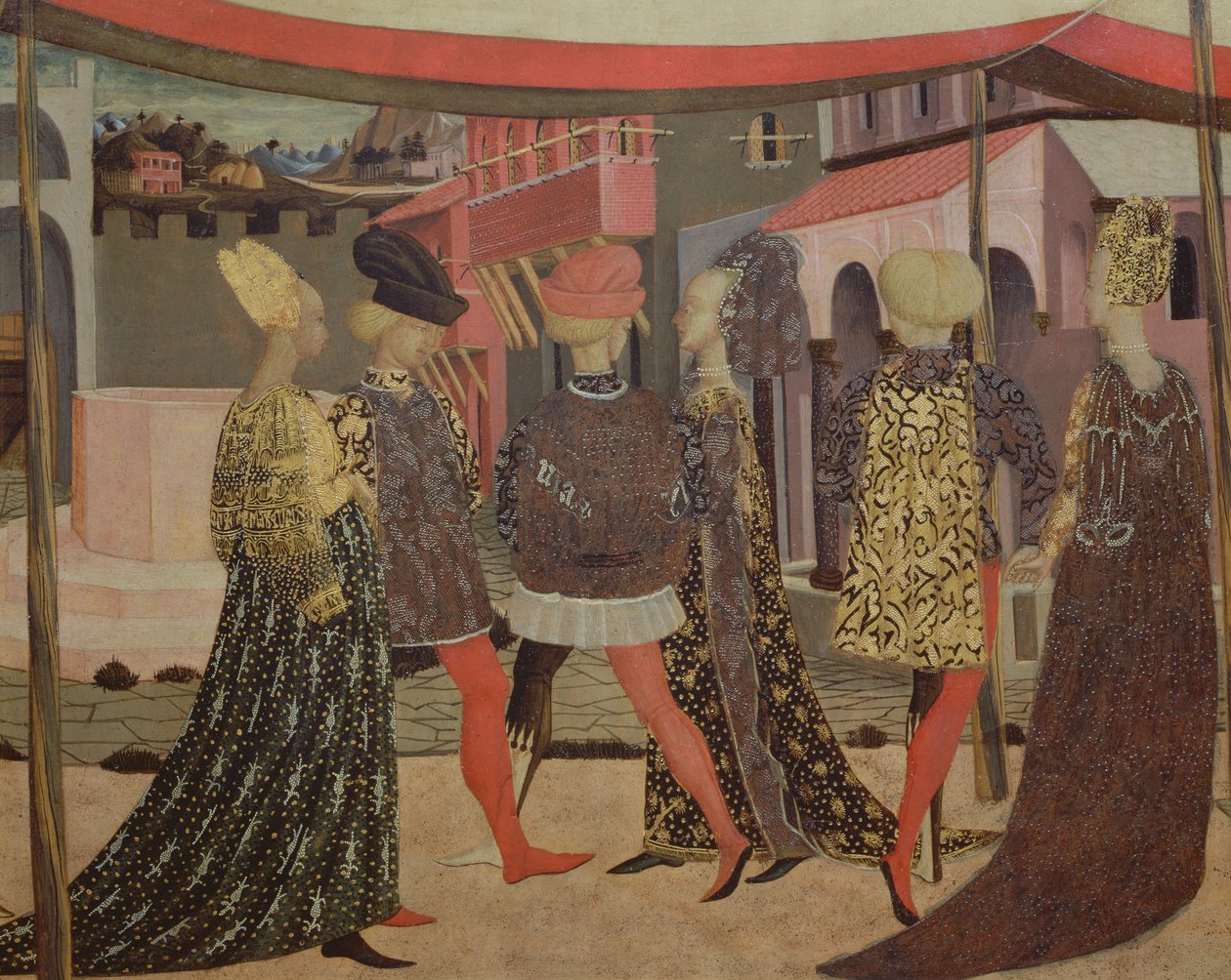 Adimari Cassone, noin 1450 (tempera paneelille). tekijältä Giovanni di Ser Giovanni Scheggia