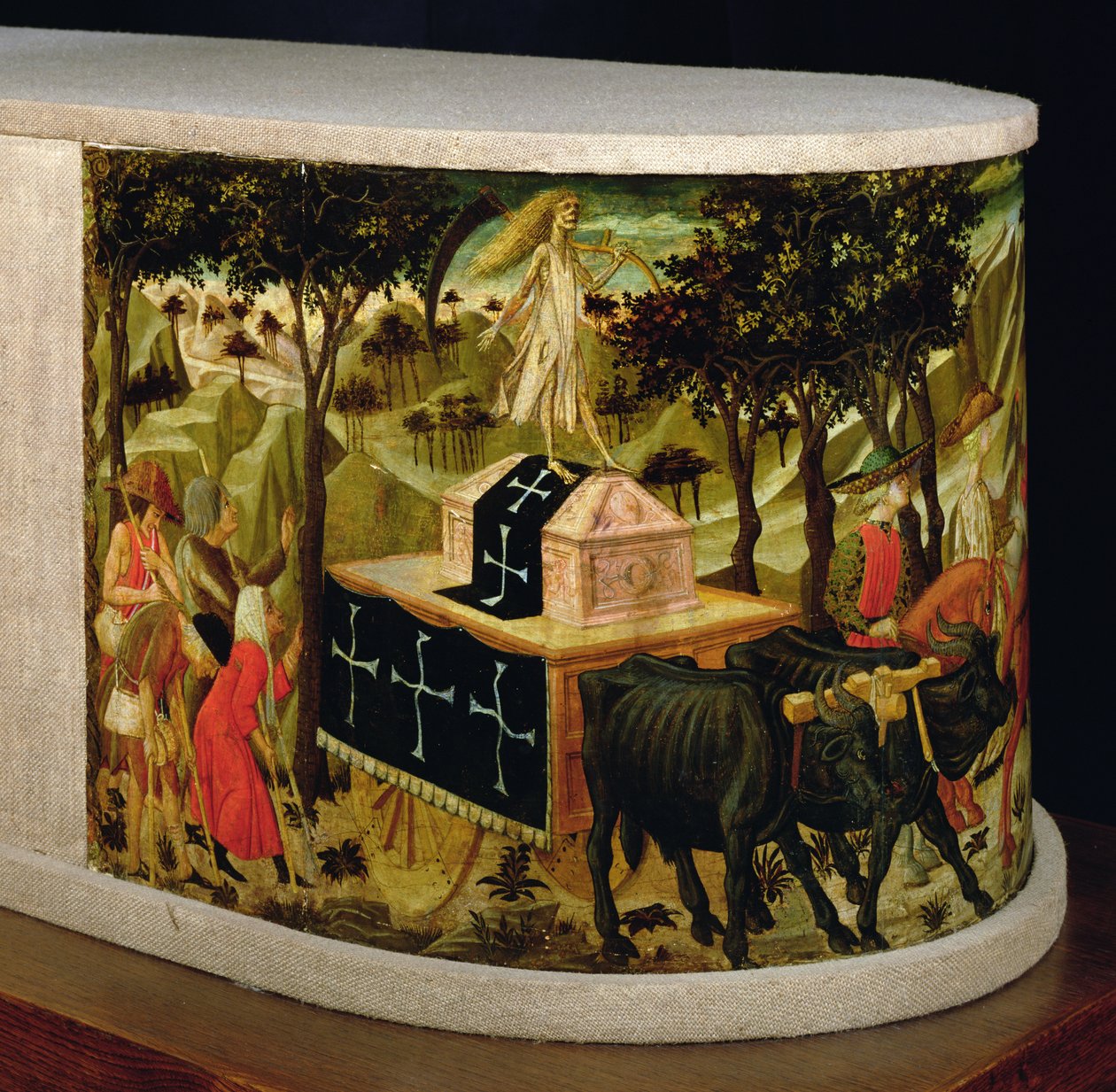 Triumph of Death, inspiraationa Petrarchin Triumphs (1304-74) tekijältä Giovanni di Ser Giovanni Scheggia