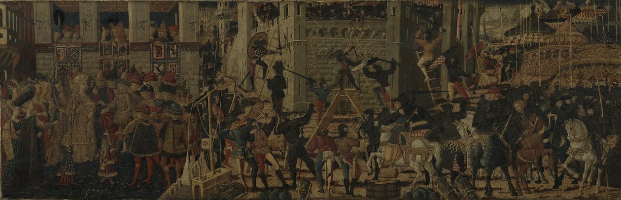 Karthagon piiritys ja Scipion kontinenssi, n. 1460 tekijältä Giovanni the younger Guidi