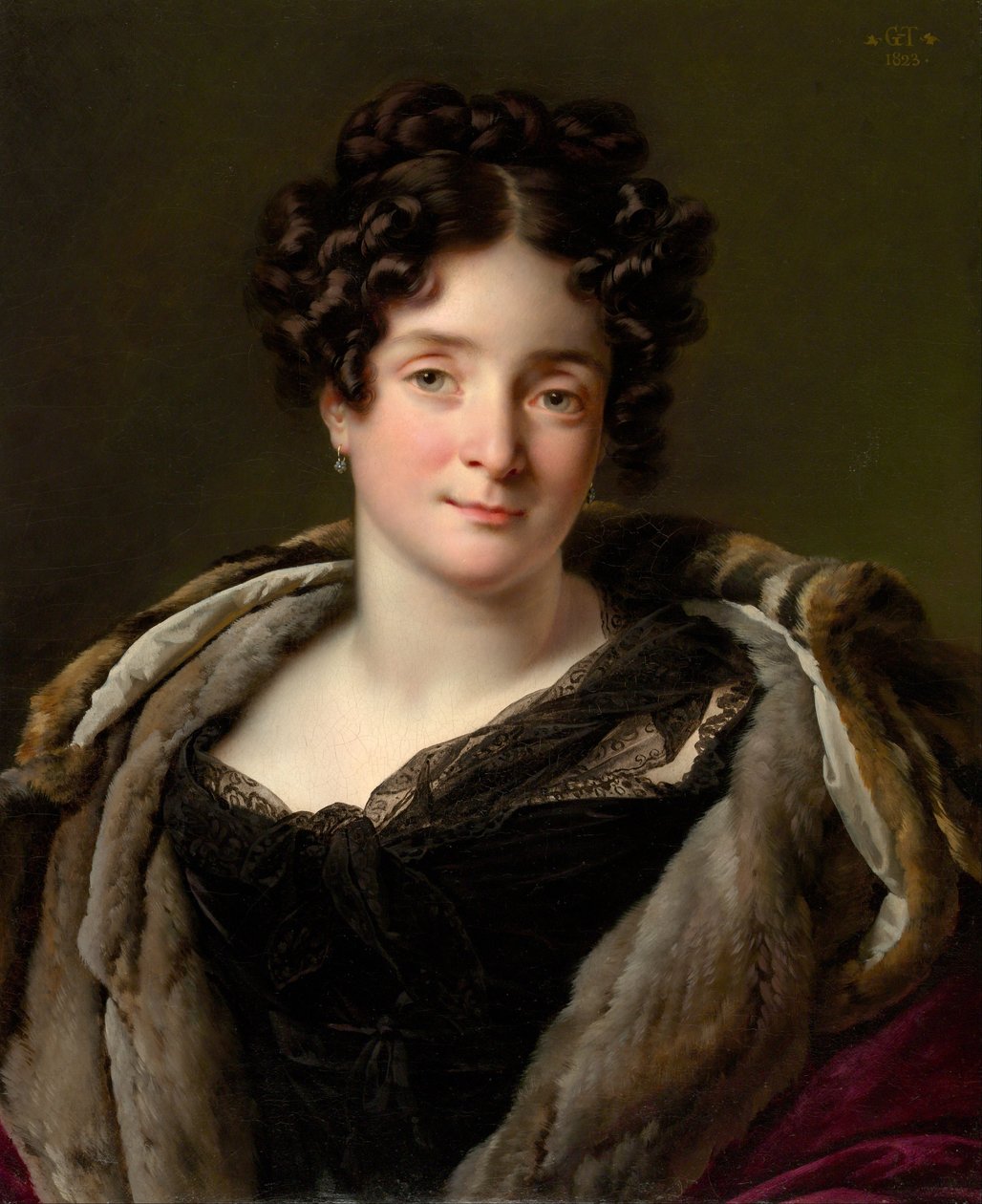 Madame Jacques-Louis-Étienne Reizet Colette-Désirée-Thérèse Godefroy, 1782-1850, 1823. tekijältä Girodet de Roucy Trioson