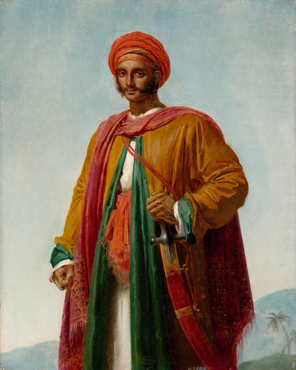 Tutkimus intiaanien muotokuvaa varten, n. 1807. tekijältä Girodet de Roucy Trioson